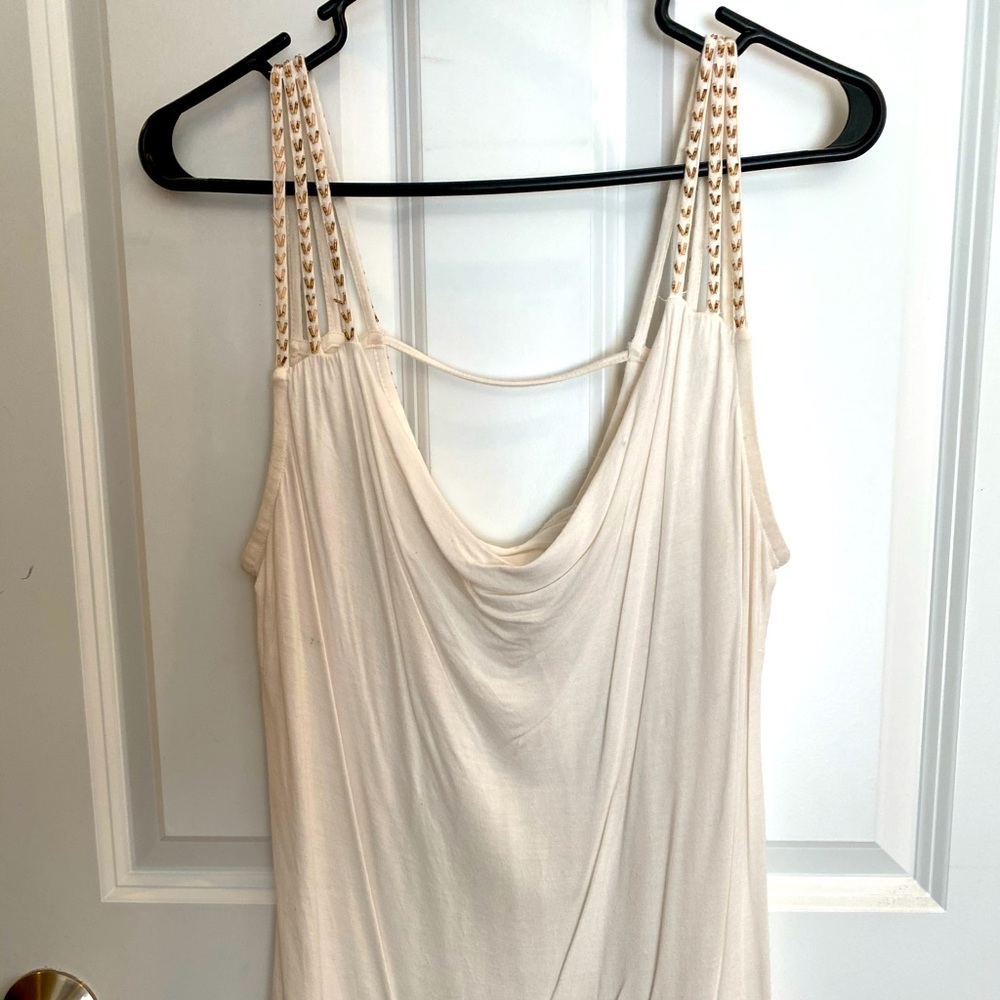 Flowy Tank with Gold Gem Accents